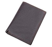 RWCCCRW Wallet for Men,Cowhide Leather Blocking Trifold Stylish Short Wallet 7 Cards Holder Coin Pocket Purse (Color : Dark Coffee, Size : M)