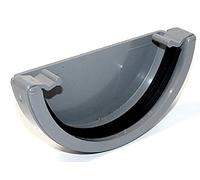 RWE1 (Grey) Marshall Tufflex Half Round Gutter 112mm External Stop End Cap