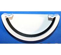 RWE1WH (White) Marshall Tufflex Half Round Gutter 112mm External Stop End Cap