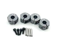 RWEQUTES 1 Set Aluminum Wheel Hex 5/6/7mm Thickness, 12mm Drive Hub with Dowel Screws for RC Car Track Truck H-SP T-amiya SCX10(7mm titanium)