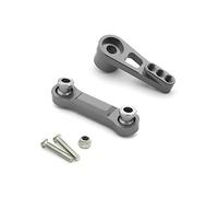 RWEQUTES Compatible with W-ltoys 184011 A949 A959 A969 A979 K929 A959-B A979-B 2pcs Metal Steering Servo Arm Servo Rod 1/18 RC Car Upgrade Parts(Grey)