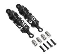 RWEQUTES For 64mm Oil Filled Type Metal Shock Absorber With Tower For WPL C14 C24 MN D90 D91 MN99 99s for RC Car Adjustable Upgrade Parts(Black 2PCS)