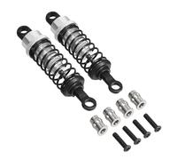 RWEQUTES For 64mm Oil Filled Type Metal Shock Absorber With Tower For WPL C14 C24 MN D90 D91 MN99 99s for RC Car Adjustable Upgrade Parts(Silver 2PCS)