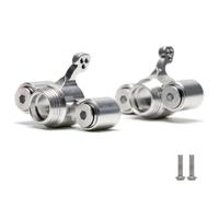 RWEQUTES For AR330505 Front Steering Block Hubs Cup AR330404 Rear Hub Aluminum For RC Car Parts ARR-MA 1/8 6S(Front Silver 2Pc)