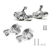 RWEQUTES For AR330505 Front Steering Block Hubs Cup AR330404 Rear Hub Aluminum For RC Car Parts ARR-MA 1/8 6S(Front Rear Silver 4P)