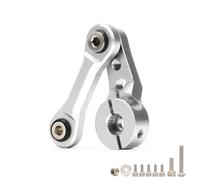 RWEQUTES For #AR340061 Aluminum Fixed Link Steering 25T Servo Arm for RC AR-RMA 6S 1/8 KRA-TON 1/7 MOJ-AVE(Silver)