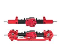 RWEQUTES Metal front and rear axles, straight axle, suitable for M-N model 1/12 MN128 MN86 MN86s G500 climbing RC car upgrade accessories(A set BKandR)