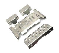 RWEQUTES Stainless Steel Metal Bumper Chassis Armor Protection Skid Plate for 1/10 YK4106 YK4107 RC Car Upgrade OP Accessories
