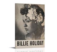 RWEWQRHG Billie Holiday Poster Modern Art Painting Aesthetics Canvas Cover Wall Art Poster 16x24inch(40x60cm) Frame-style