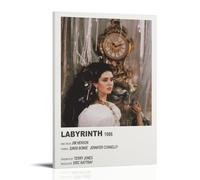 RWEWQRHG Labyrinth Movie Poster Modern Art Painting Aesthetics Canvas Cover Wall Art Poster 24x36inch(60x90cm) Frame-style