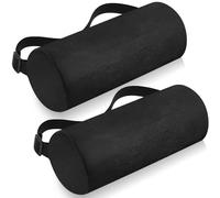 RWFMO 2 Pcs Lumbar Roll Pillow for Back Support, Neck Cylinder Support Pillow with Adjustable Strap Washable Cover, Back Support Roll for Car Seat Office Chair Gaming Chair, 28 x 12 cm