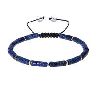 RWGSNB 4 Mm Natural Stone Bracelet for Womens Men Bohemian Beads Gemstone Bracelet Adjustable Handmade Braided Rope Bangles Reiki Healing Crystal Jewelry Gifts Lapis Lazuli