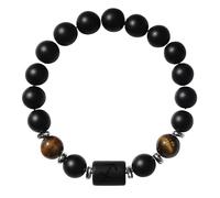 RWGSNB 8 mm 12 Star Sign Constellation Beaded Gemstone Bracelet Natural Matte Black Onyx Stones Bracelets Black Signature Crystal Bangles Birthday Gift for Women Men Sagittarius