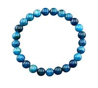 RWGSNB 8 Mm Natural Blue Apatite Stone Bracelets Strength Beaded Gemstone Bracelets Elastic Sobriety Energy Crystal Bangles Jewellery Gifts for Women Men