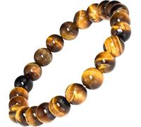 RWGSNB 8 mm Natural Bumblebee Jasper Gemstone Bracelet Round Beads Chakra Bracelet Elastic Bracelets Friendship Bracelet Crystal Bracelets for Women Men