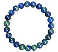 RWGSNB 8 Mm Natural Lapis Lazuli Stone Bracelets Stoothing Beaded Gemstone Bracelets Elastic Inspirational Crystal Bangles Jewellery Gifts for Women Men