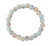RWGSNB 8 Mm Natural Shoushan Stone Bracelets Dainty Beads Gemstone Bracelets Elastic Inspirational Energy Crystal Bangles Jewellery Gifts for Women Men