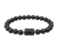 RWGSNB Constellation Bracelet Natural Black Agate Zodiac Gemstone Bracelet Protection 12 Star Sign Horoscope Beads Stones Bangles Birthday Gifts for Women Men Pisces