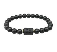 RWGSNB Constellation Bracelet Natural Black Agate Zodiac Gemstone Bracelet Protection 12 Star Sign Horoscope Beads Stones Bangles Birthday Gifts for Women Men Cancer