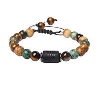 RWGSNB Mens Womens 12 Constellation Zodiac Sign Bracelets Tigers Eye Stone Bracelet Ajustable Braided Wristband Natural Gemstone Bangles Protection Jewelry Gifts Virgo
