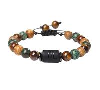 RWGSNB Mens Womens 12 Constellation Zodiac Sign Bracelets Tigers Eye Stone Bracelet Ajustable Braided Wristband Natural Gemstone Bangles Protection Jewelry Gifts Scorpio
