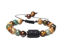 RWGSNB Mens Womens 12 Constellation Zodiac Sign Bracelets Tigers Eye Stone Bracelet Ajustable Braided Wristband Natural Gemstone Bangles Protection Jewelry Gifts Libra