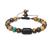 RWGSNB Mens Womens 12 Constellation Zodiac Sign Bracelets Tigers Eye Stone Bracelet Ajustable Braided Wristband Natural Gemstone Bangles Protection Jewelry Gifts Cancer