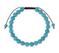 RWGSNB Natural Stone Bracelet for Womens Men Dainty Beads Gemstone Bracelet Adjustable Handmade Braided Rope Bangles Reiki Healing Crystal Jewelry Spiritual Gifts Turquoise