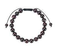 RWGSNB Natural Stone Bracelet for Womens Men Dainty Beads Gemstone Bracelet Adjustable Handmade Braided Rope Bangles Reiki Healing Crystal Jewelry Spiritual Gifts Garnet