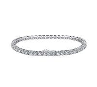 RWGSNB OZEO Silver Bracelet For Women,S925 Sterling Silver Tennis Bracelet 2Mm Micro-Set Zircon Diamond X-Link Bracelets Exquisite Friendship Bracelet Light Luxury Jewelry For Ladies Men Gift,18Cm