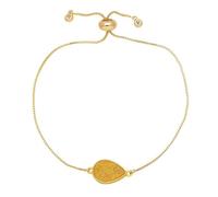 RWGSNB Teardrop Bracelets for Women Boho Gold Plated Bracelets Adjustable Slider Gold Chain Sparkling Pear Shape Druzy Crystal Bangles Fashion Jewelry Christmas Birthday Gift Yellow