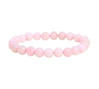 RWGSNB Women Crystal Bracelets, 8 Mm Natural Stone Beaded Bracelet Elastic Friendship Bangles Personalised Lucky Gemstone Bangles Energy Crystal Jewellery Gifts for Women Men Pink Agate