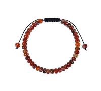 RWGSNB Women Gemstone Bracelets 6 Mm Natural Striped Agate Bracelet for Womens Men Dainty Flat Beads Gemstone Bangles Adjustable Handmade Braided Rope Reiki Healing Crystal Spiritual Jewelry Gifts