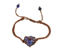 RWGSNB Women Natural Stone Bracelets Irregular Natural Sodalite Bracelet For Men Raw Stone Bangles Adjustable Braided Rope Womens Gemstone Bangles Reiki Yoga Healing Crystal Handmade Jewelry Gifts