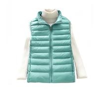 RWGSNB Women'S Quilted Gilet Zip Up Bodywarmer Sleeveless Down Jacket Winter Windproof Puffer Down Gilet Vest with Pocket Casual Outdoor Sleeveless Puffer Coat Waistcoat Teal M