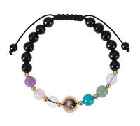 RWGSNB Zodiac Bracelets for Womens Men 8 Mm Natural Stone Bracelet Adjustable Handmade Braided Rope Beaded Gemstone Bangles Reiki Healing Crystal Jewelry Birthday Gifts Scorpio