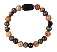 RWGSNB Zodiac Sign Constellation Gemstone Bracelet Personalized Natural Tiger Eye Stones Bracelet Spirit Beaded Protection Crystal Bangles Blessing Birthday Gifts Aries