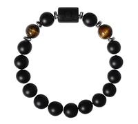 RWGSNB Zodiac Sign Constellation Gemstone Bracelet Premium Matte Black Onyx Stones Bracelet Spirit Protection Crystal Bangles Blessing Birthday Gifts for Women Men Libra