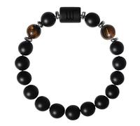 RWGSNB Zodiac Sign Constellation Gemstone Bracelet Premium Matte Black Onyx Stones Bracelet Spirit Protection Crystal Bangles Blessing Birthday Gifts for Women Men Scorpio