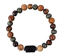 RWGSNB Zodiac Sign Natural Stone Bracelet 12 Constellation 8Mm Beads Gemstone Bracelet Protection Crystal Bangles Lucky Charm Birthday Gifts for Men Women Leo