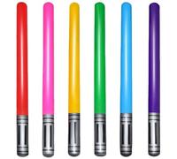 Rwigeboo 6Pcs Inflatable Light Sabers 35 Inch PVC Inflatable Light Sabers for Kids Safe and Fun Lightsaber Swords Gifts for Party Decorations, Assorted Color
