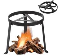 Rwigeboo Campfire Cooking Equipment, Folable Campfire Tripod Iron Portable Fireplace Heater, Heavy Duty Outdoor Fire Pit Stand for Cooking Dutch Oven, Lodge, Firepit Equipment