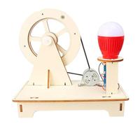 Rwigeboo Hand Crank Generator Educational Toys DIY Learning Wind Turbine Generator Science Kit Building Toy Light Bulb Science Experiments Kits for Kids Age Hand Crank