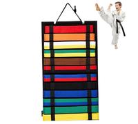 Rwigeboo Karate Belt Display Rack, Lightweight & Folded Taekwondo Belt Display, Dustproof Felt Karate Belts Holder, Perfect for Martial Arts Lovers