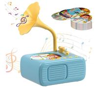 Rwigeboo Kids Record Player with 96 Cards Type-C Charging Educational & Learning Baby Record Player with 8 Recording Cards for Children's Toys Toddler