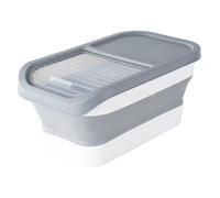 Rwigeboo Pet Food Storage Containers, Collapsible Dog Food Storage Container with Sliding Transparent Lid, Airtight Bucket for Dogs/Cats Large Dog Container