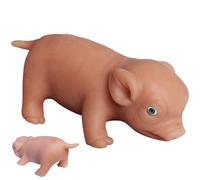 Rwigeboo Silicone Pig Realistic Newborn Cute Mini Silicone Animals Soft Lifelike Educational Pretended Toy Pig for Kids, 5.3x2.0 Inch Mini Baby