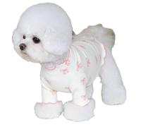 Rwigeboo Small Dog Clothes, Cute Dog Shirt with Bow Pattern Spring Summer Soft Breathable Outfit for Chihuahua Shih Tzu Yorkshire Puppy Cats Small Clothes