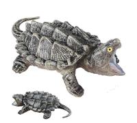 Rwigeboo Snapping Turtle 2.5x1.4x0.8 Realistic Turtle Figurines Wildlife Model Tortoise Toys for Kid Boys Girls Table Decorations