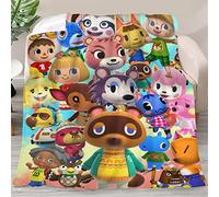 Rwillppycfei Custom Animal Cute Crossing Throw Blanket, Flannel Plush Blankets and Throws for Couch, Super Cozy Air Conditioned Blanket 50"*60"